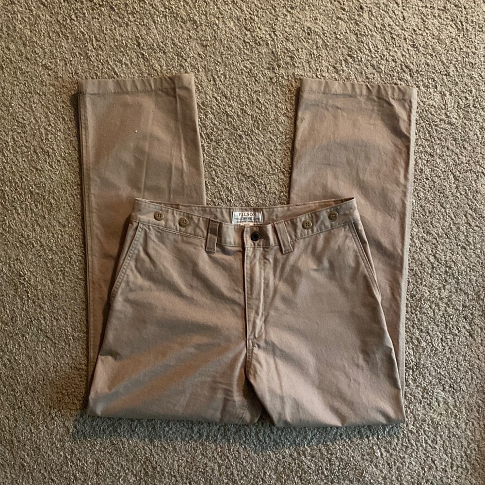 Filson Dry Shelter Cloth Pant 11010763 Camel Tan Khaki MADE IN USA